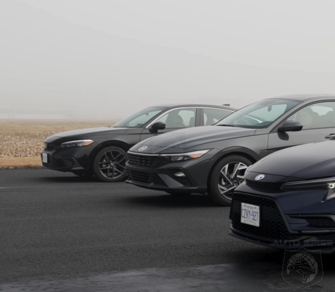 WATCH: The Battle Of The Dad Cars - Hyundai Elantra, Honda Civic, and Toyota Corolla